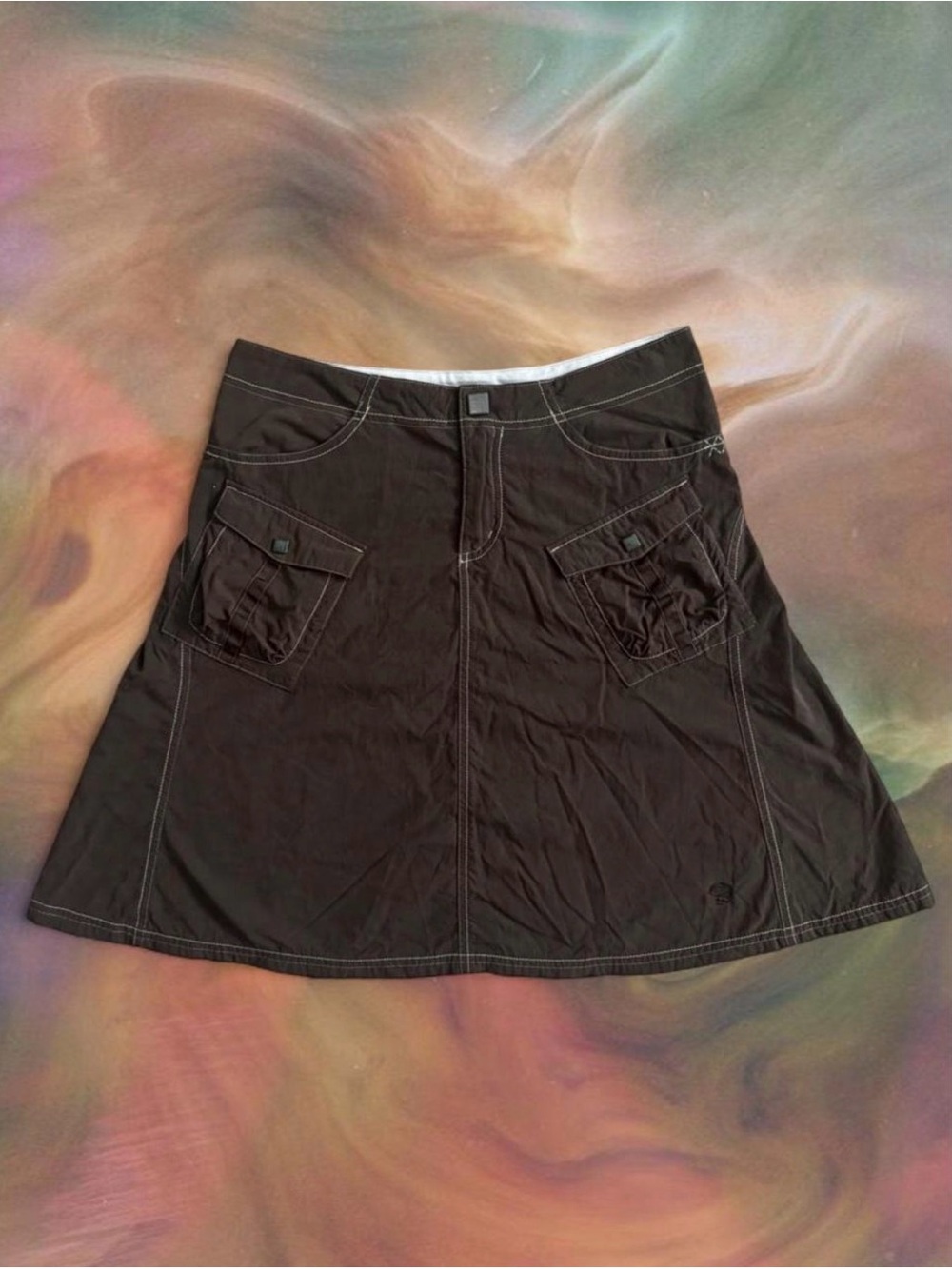 Mountain Hardwear 2010s Brown Hiking Skirt Gorpcore Y2K Outdoor Bell Shape Flare